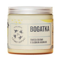 Naturalna świeca sojowa BOGATKA – kwiatowy aromat, ekologiczny wosk, ręczne wykonanie. Stwórz wyjątkowy nastrój!